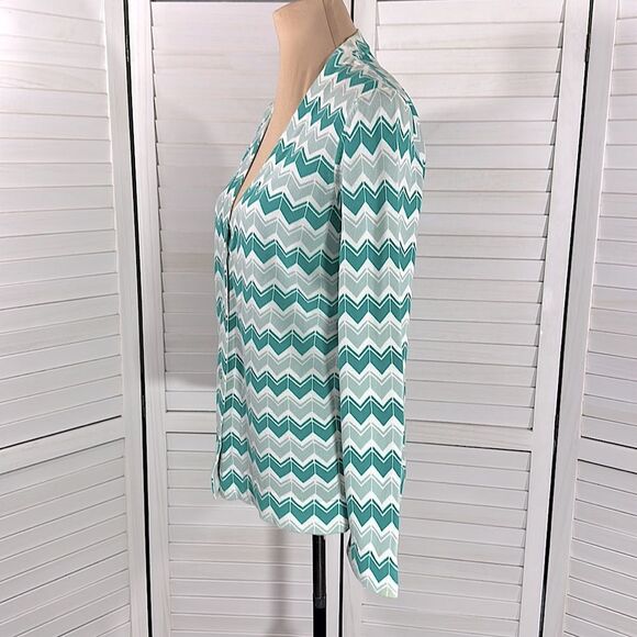 Lands' End Cardigan Large 14/16 Surf Green NWOT * - Picture 9 of 14